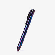Full Titanium Damascus Clip Action Pen