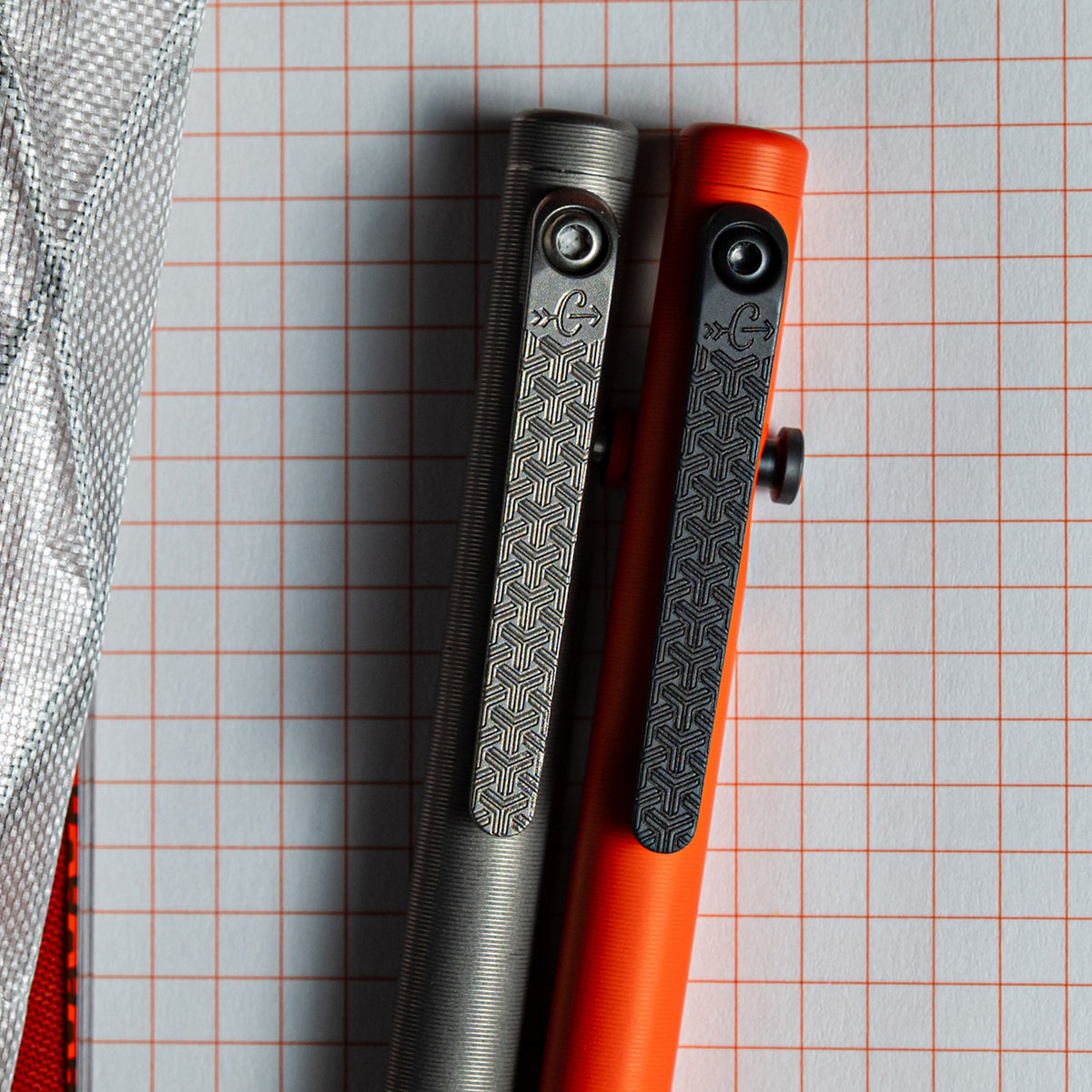 Carryology Blaze Orange Essentials Slim Bolt Action Pen